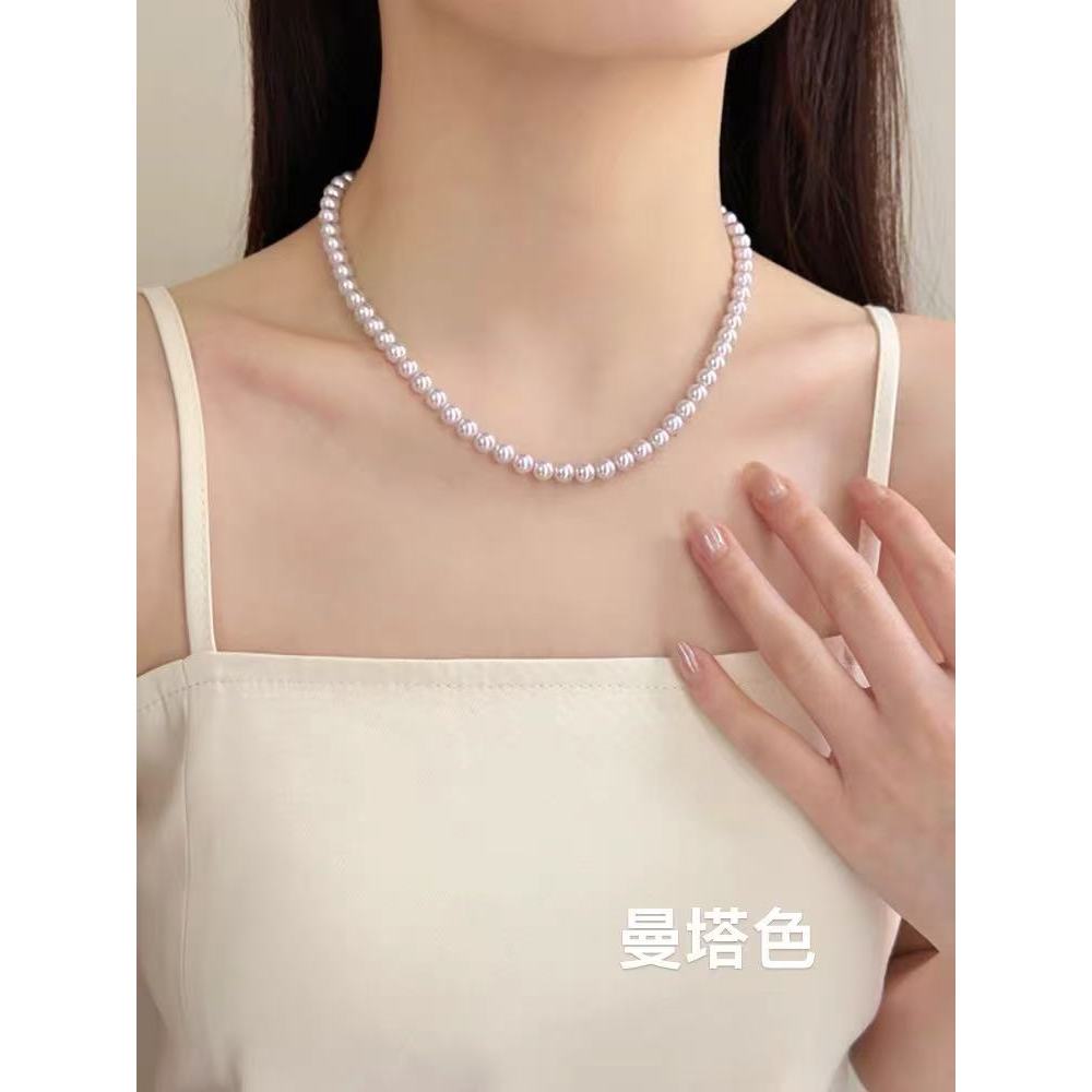 非金属仿珍珠项链 【坦姐严选 实体品质仿珍珠项链8号元宝扣99099