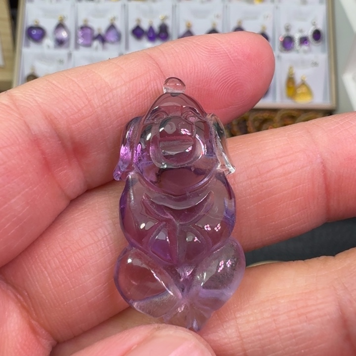 紫晶颈饰未镶嵌吊坠