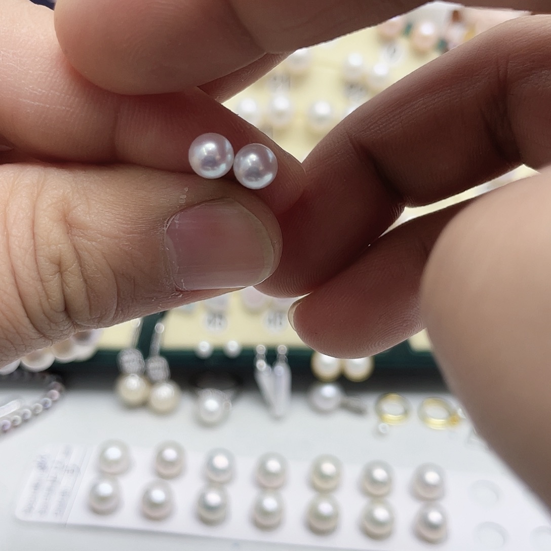 小****耳饰银S925镶嵌淡水珍珠