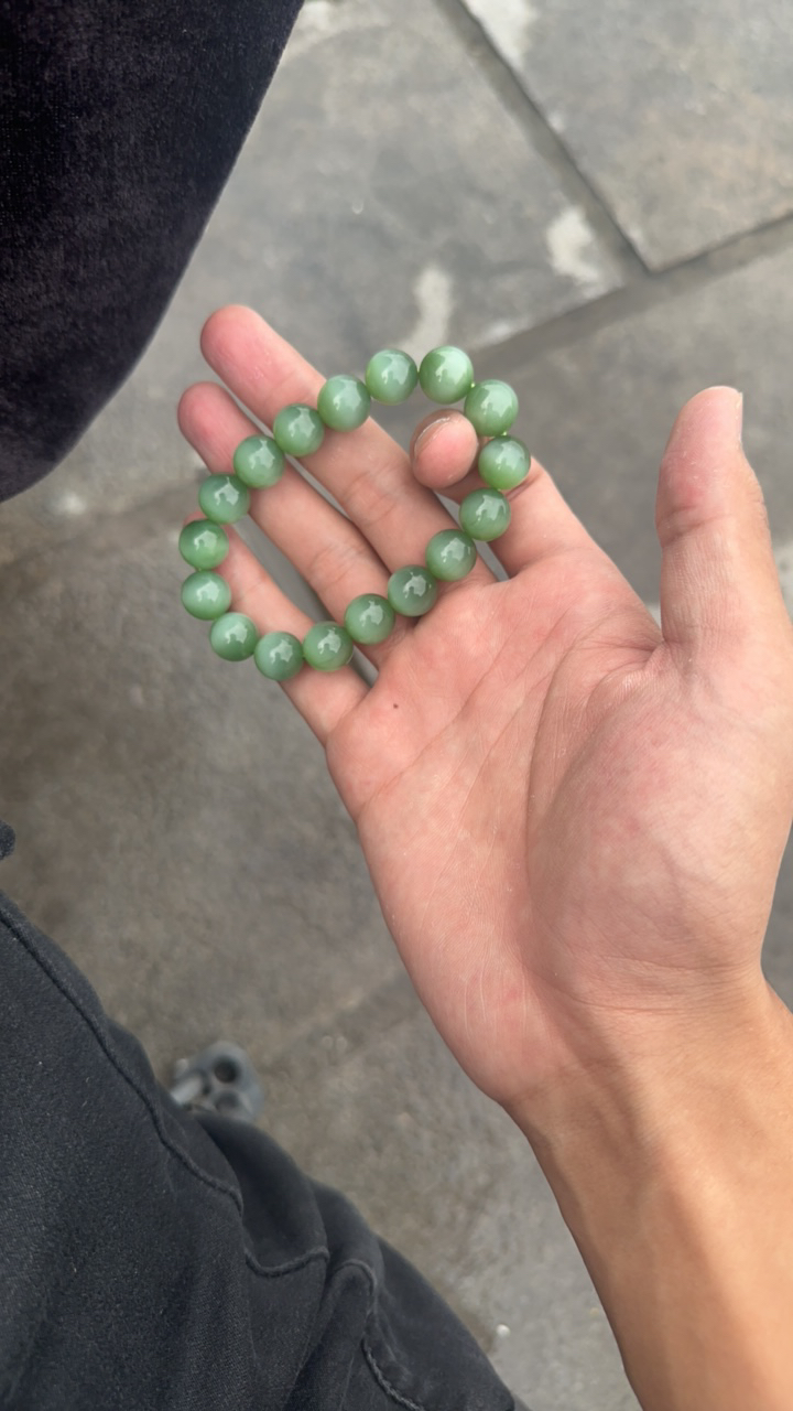 和田玉碧玉猫眼手串