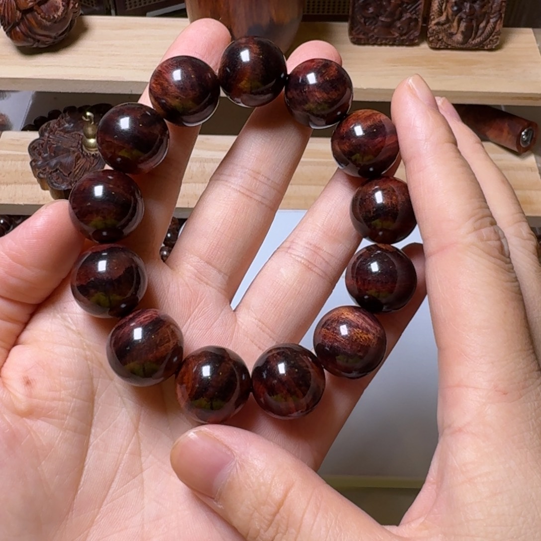 黄花梨/降香黄檀手串/手链精品海南黄花梨紫油梨1.8手串