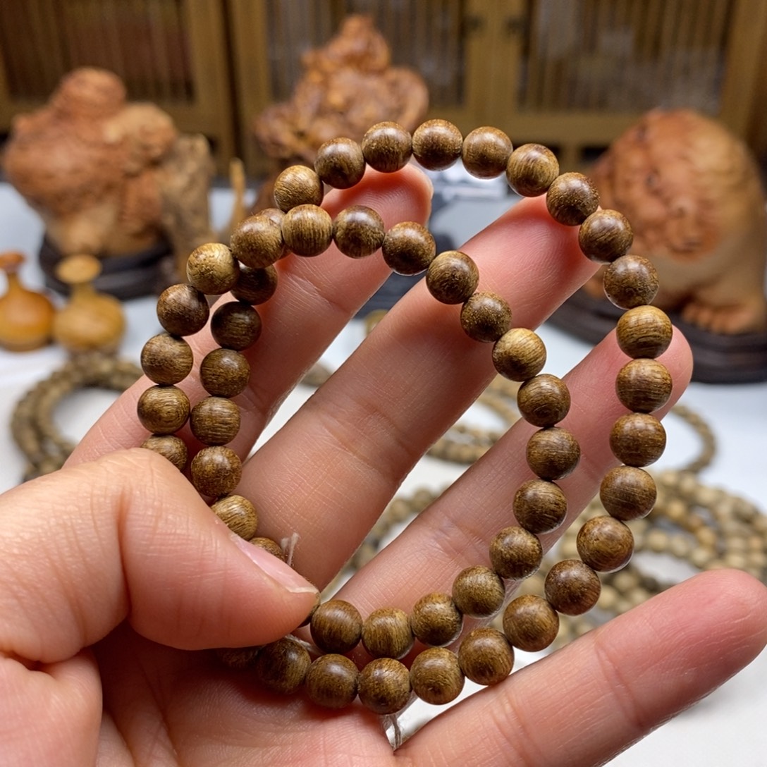 沉香手串马老奇土沉双 56颗
