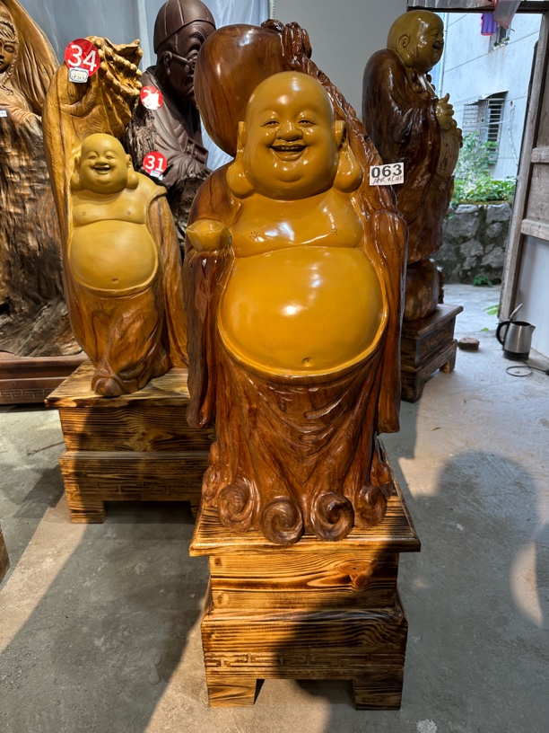 香樟木开心乐乐佛