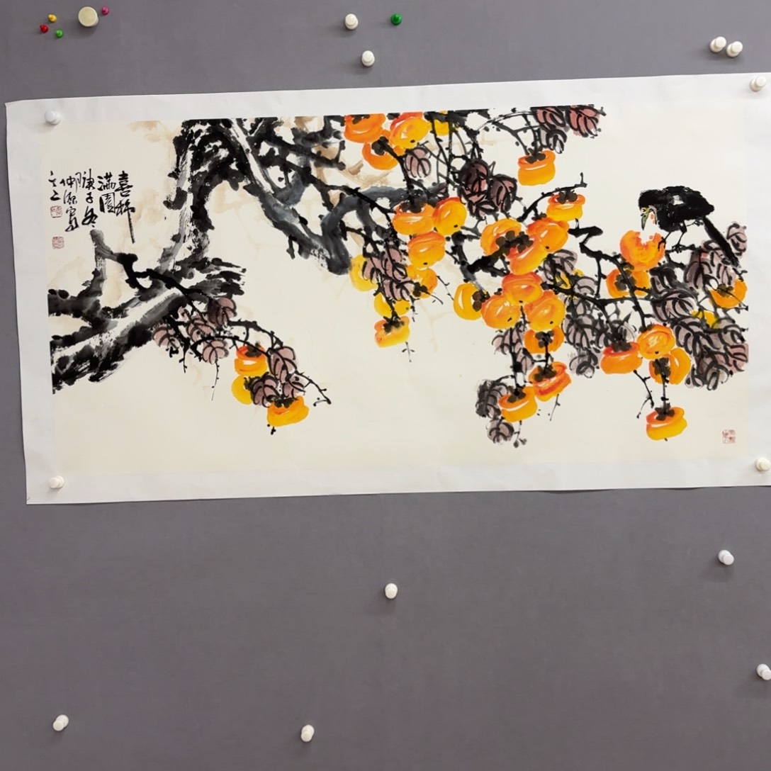 国画艺术家真人手绘