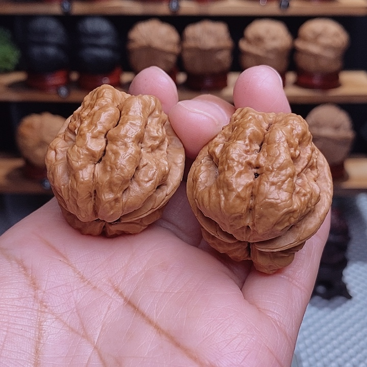 文玩核桃把件染**！赤霄金蟾50