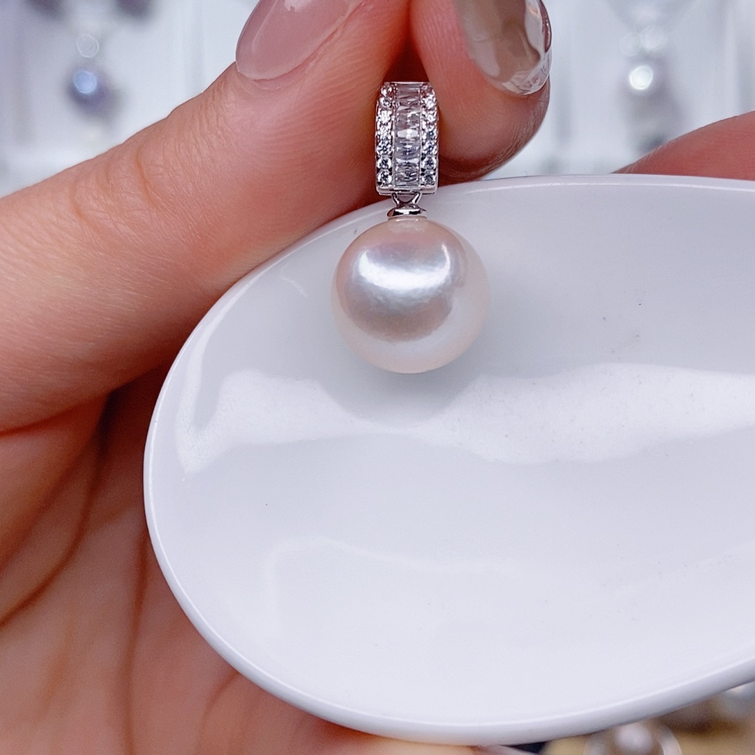 吊坠(赠链)银S925镶嵌淡水珍珠