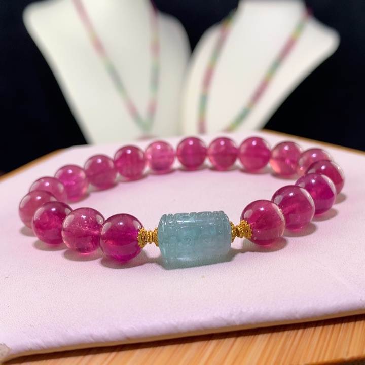 双色碧玺手链未镶嵌