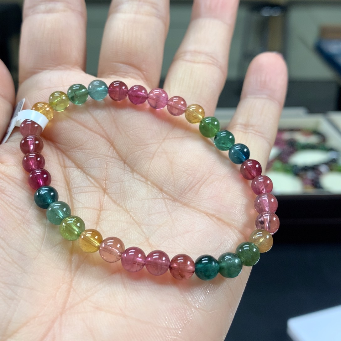 碧玺手链未镶嵌5.6毫米左右