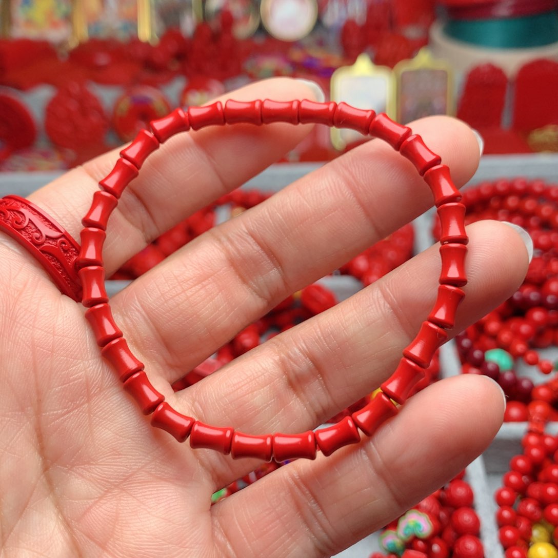 天然辰砂工艺品朱砂手串