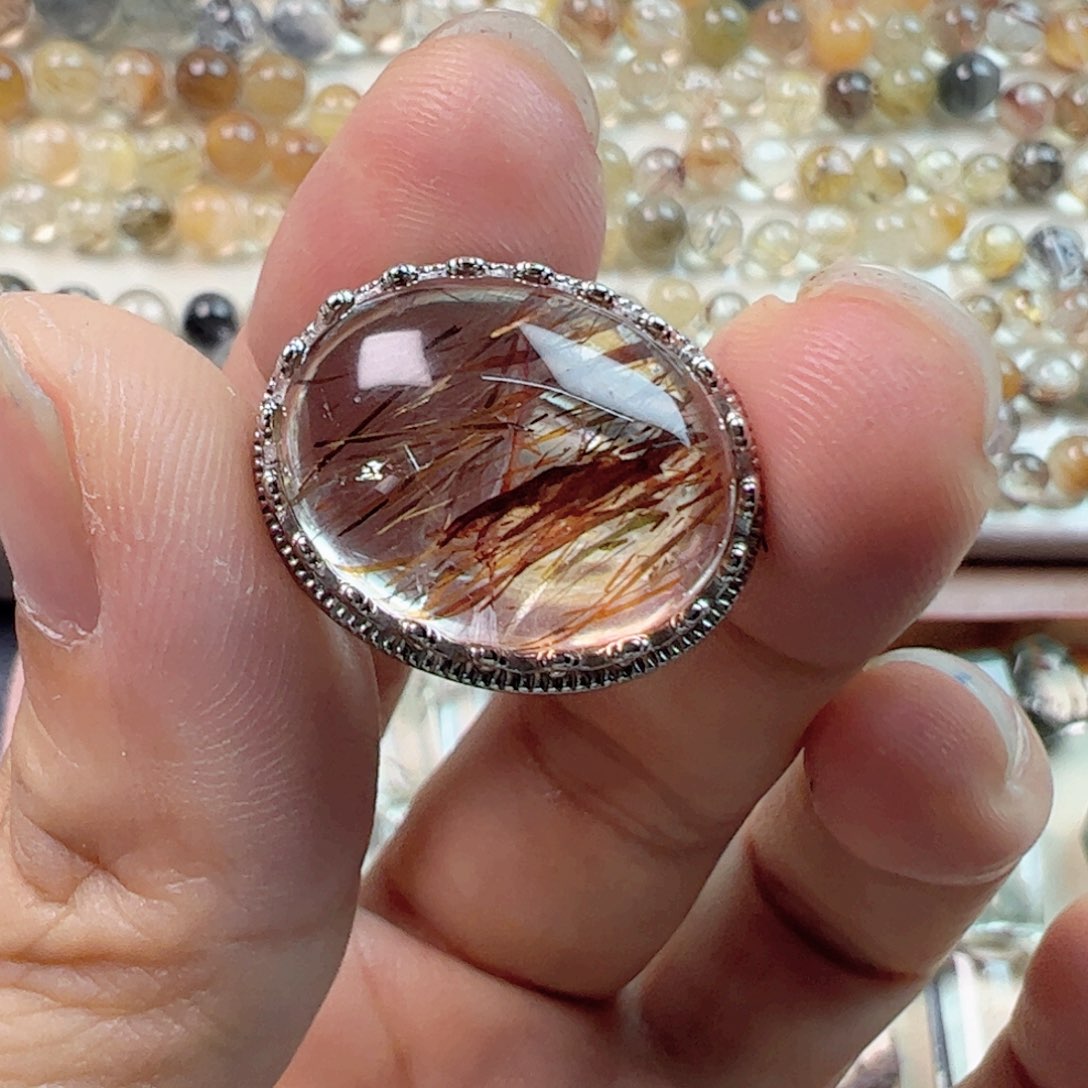 水晶手链银S925镶嵌夏**风