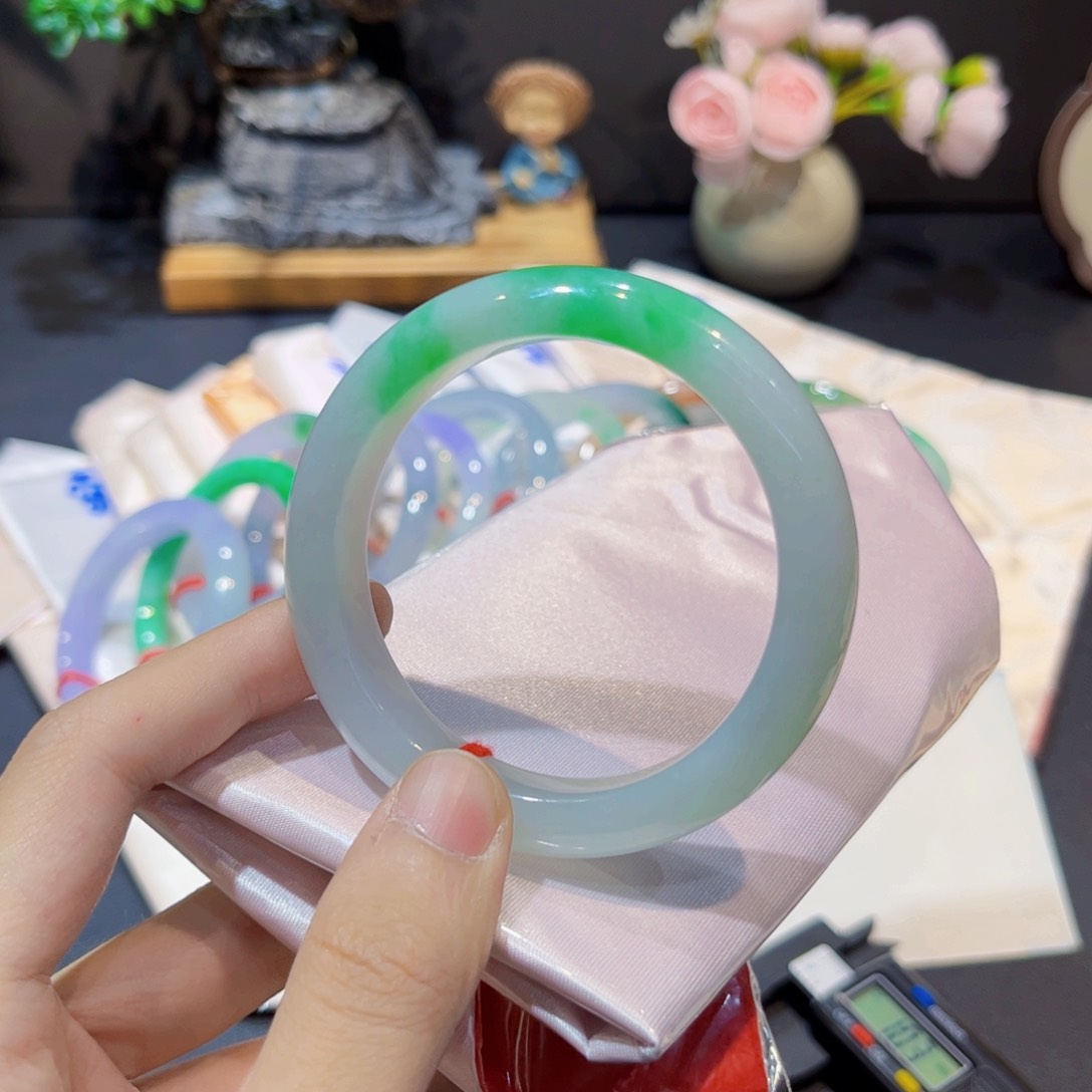 未镶嵌手镯翡翠翡翠手镯54圈口