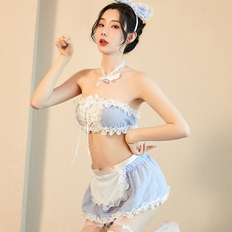 【047 SS 衣橱】性感辣妹吊带裙蕾丝纯欲复古制服睡裙
