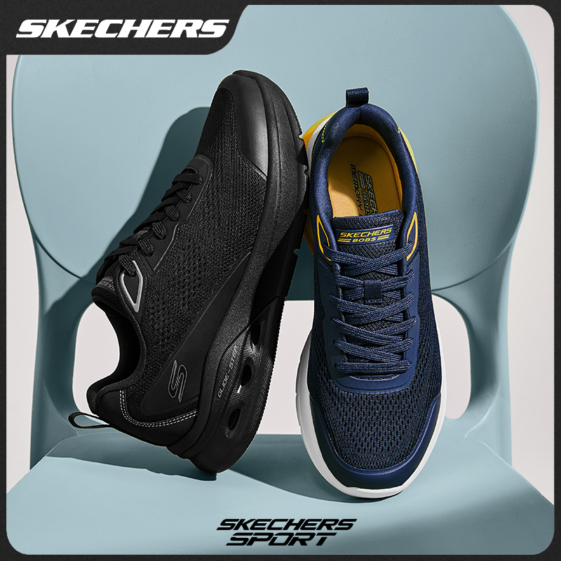 【风洞透气】斯凯奇男鞋四季轻质厚底缓震男士户外休闲运动鞋118340