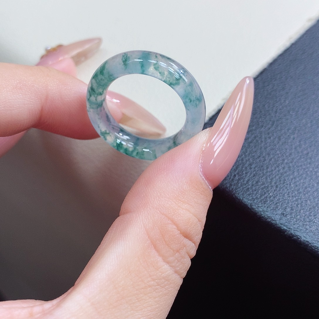 未镶嵌戒指翡翠14-15号