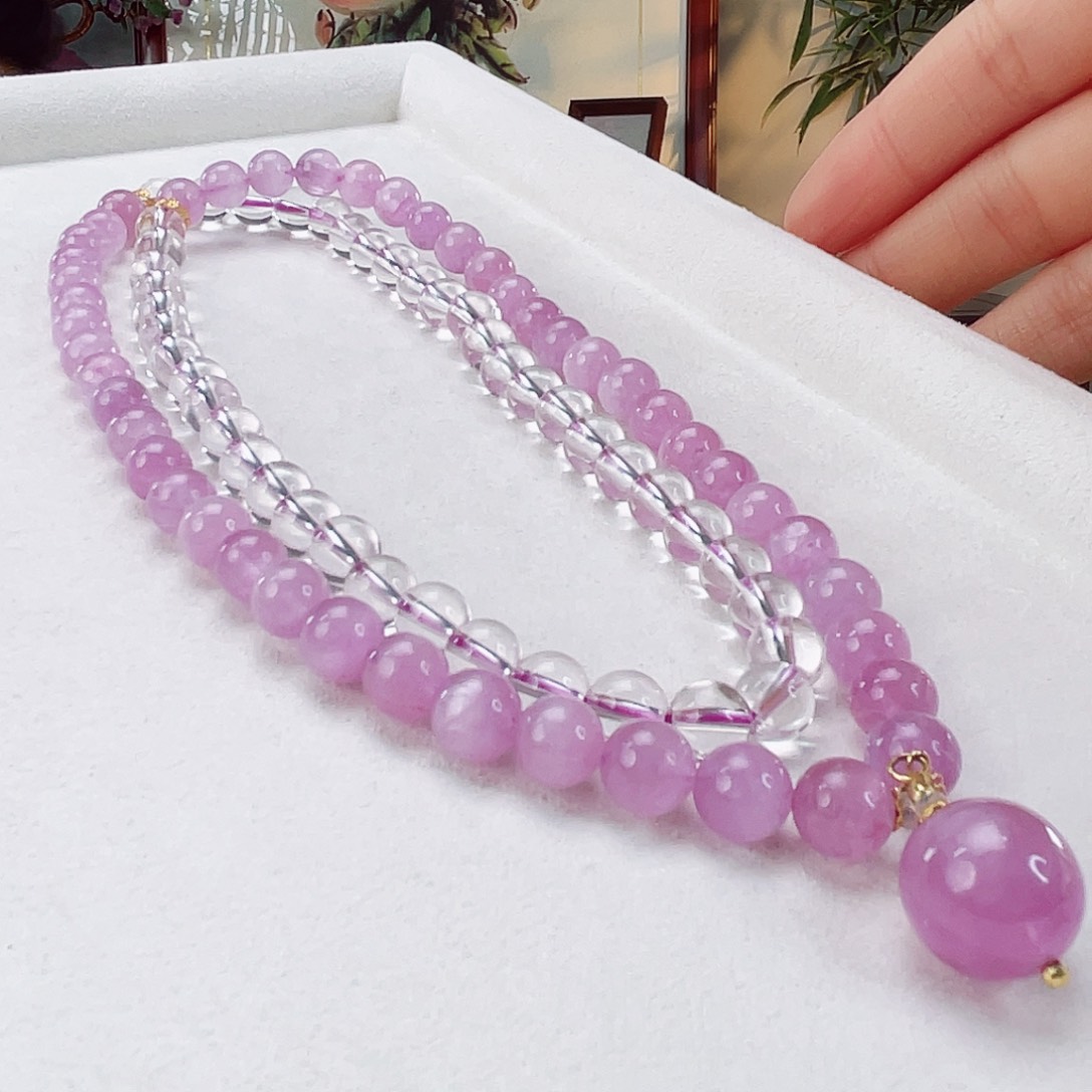 辉石项链未镶嵌紫锂辉8