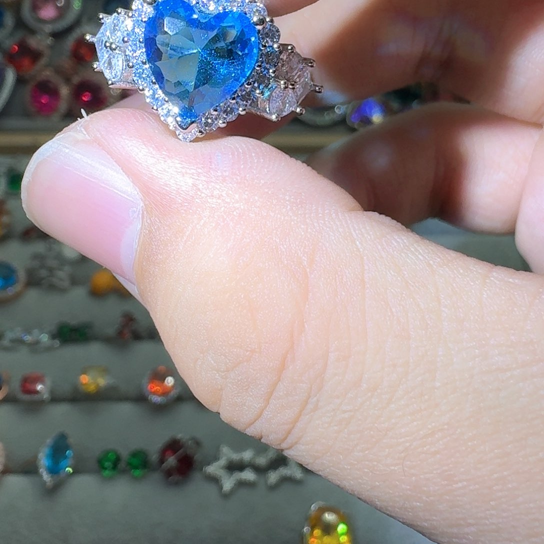 绿水晶戒指银S925镶嵌