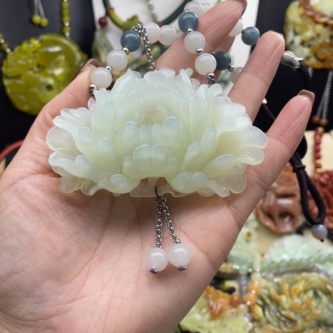 未镶嵌岫玉项链玉*蓉888