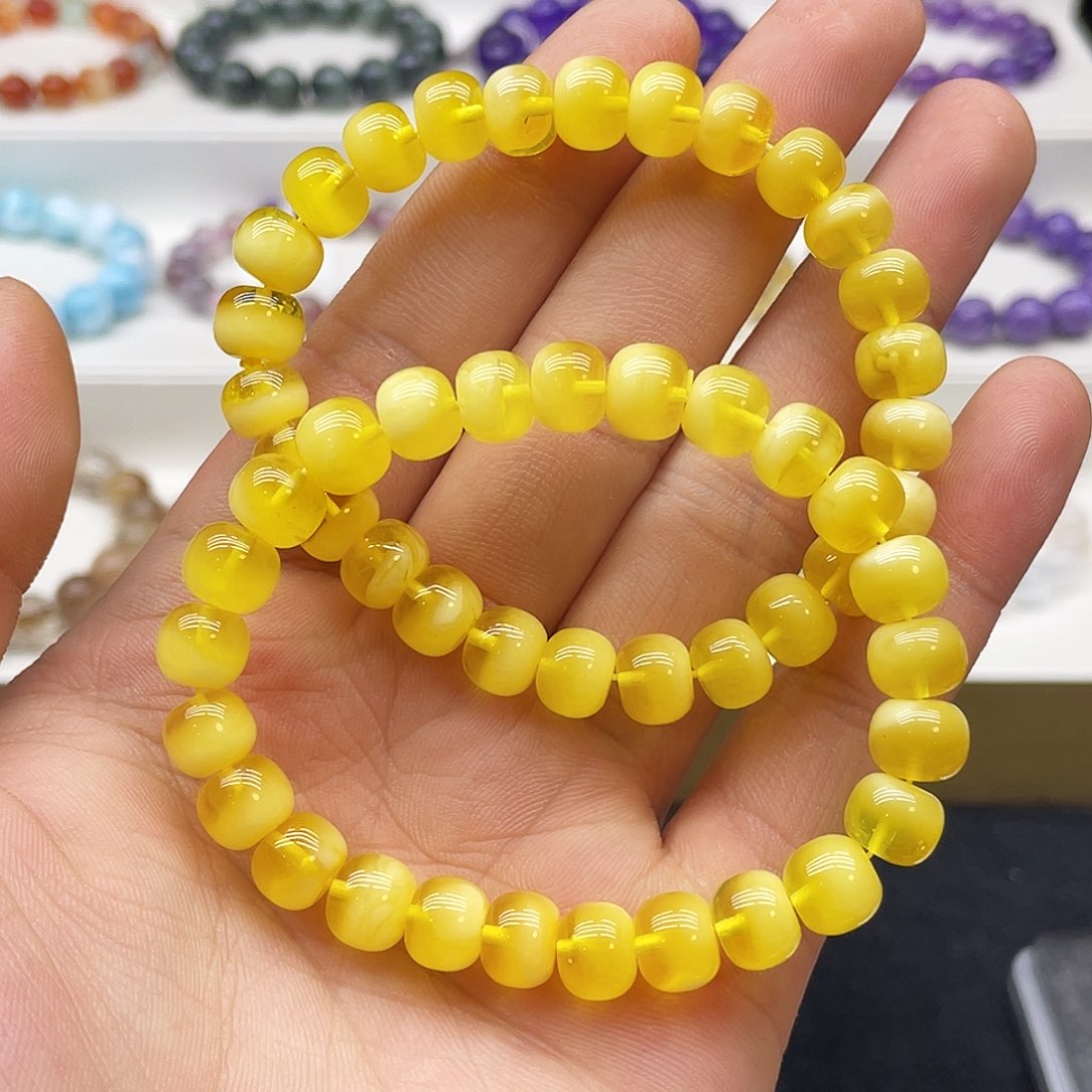 蜜蜡手链未镶嵌蜜蜡8.9多样性任发其一