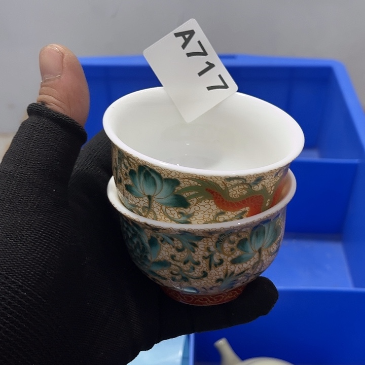 一***金茶具默认微瑕瓷器、茶具、壶、摆件，介意勿拍 