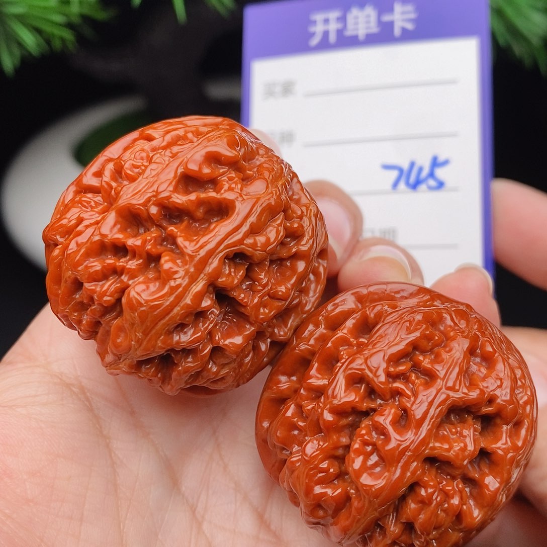 文玩核桃把件39粗筋745