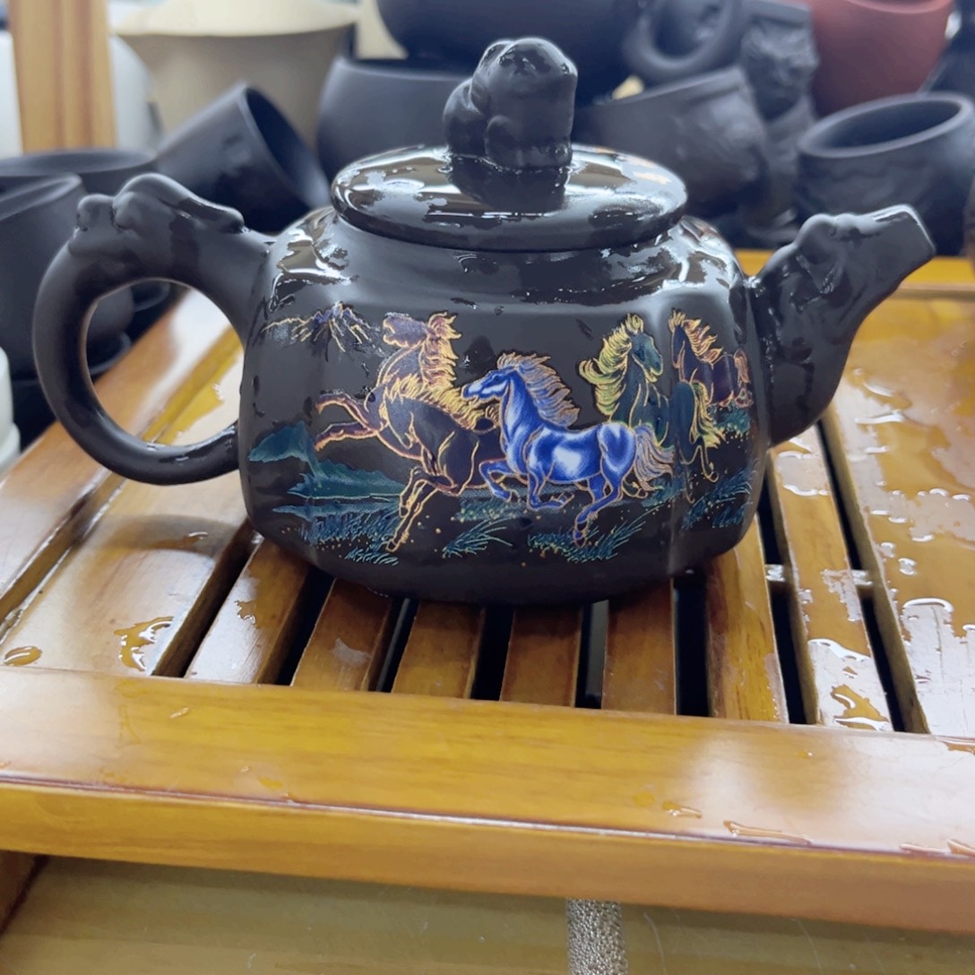 马到成功感温变色单壶