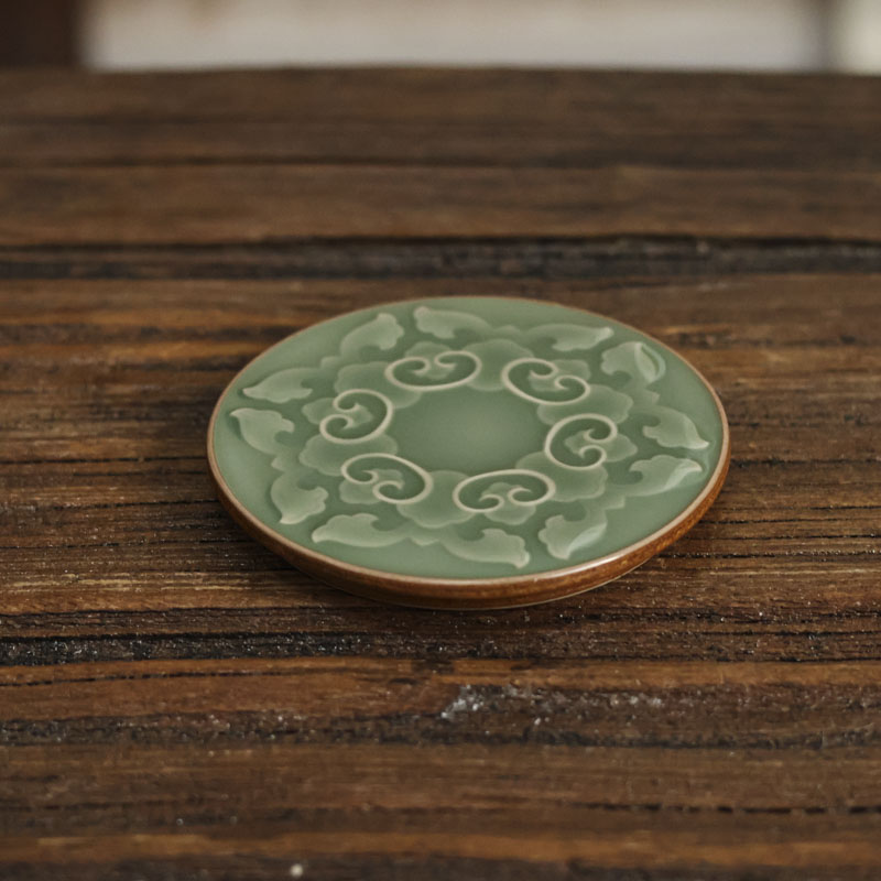 【老王】青瓷敦煌杯垫（Q2752）