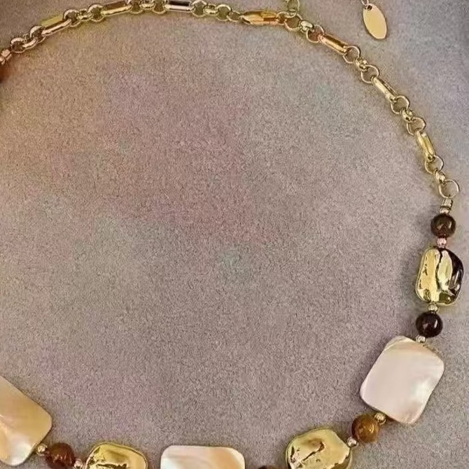 铜合金贝壳项链 铜【少琴家】新款时尚潮流百搭项链