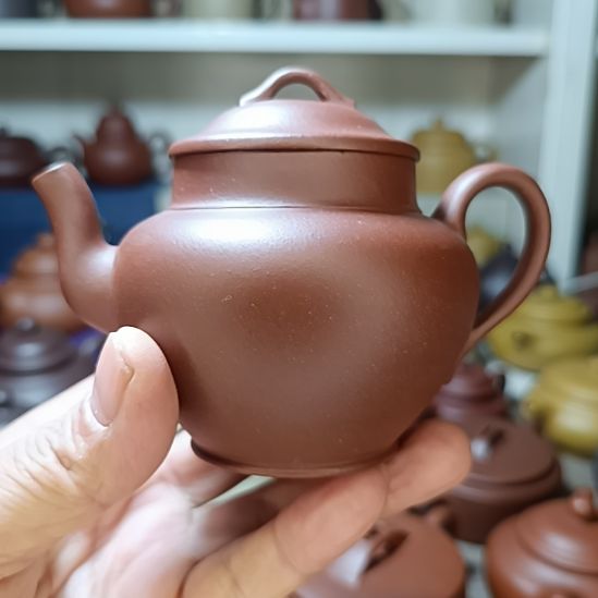 茶壶紫砂原矿清水泥宫灯260cc内推半手工