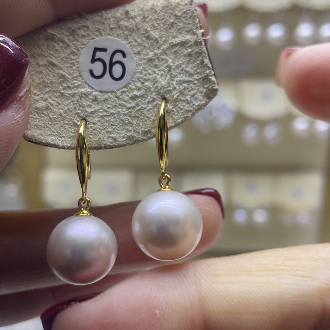 淡水珍珠耳饰银S925镶嵌