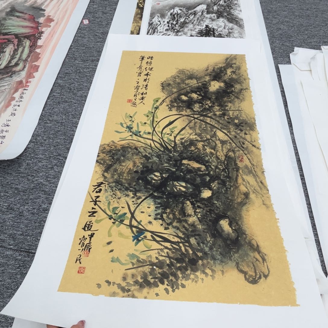 国画杜宝民老师三尺绘画有托底