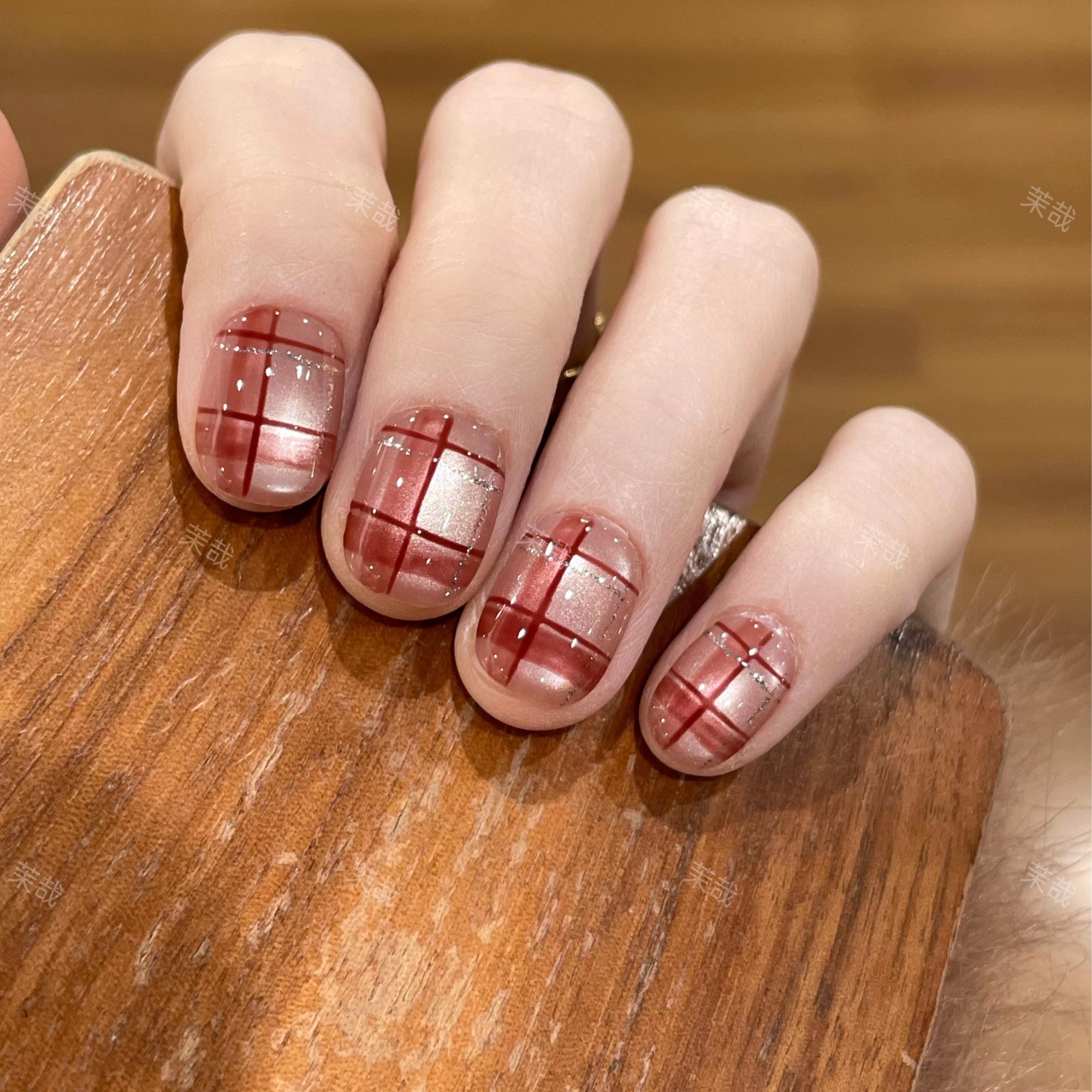 茉哉III【英伦都市】纯手工定制美甲拆卸穿戴甲A5113 