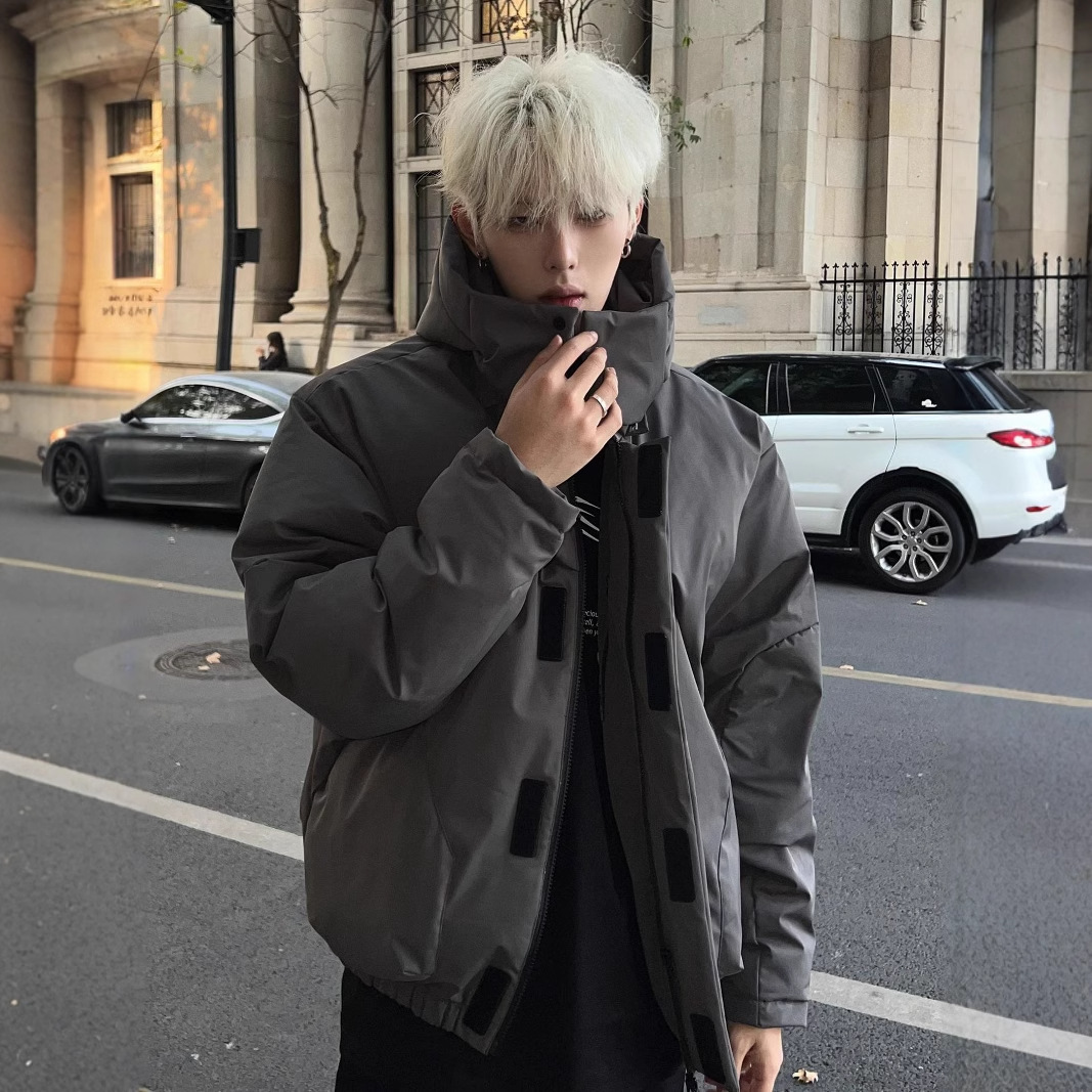 【DGZ】原创—美式短款棉服可拆卸连帽外套cleanfit解构设计感棉袄