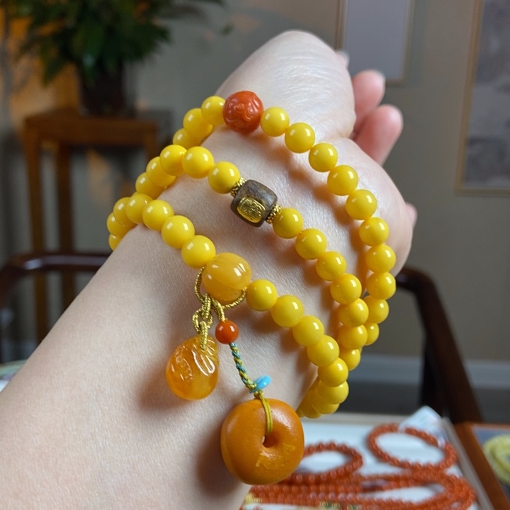 琥珀手链未镶嵌蜜蜡手串7