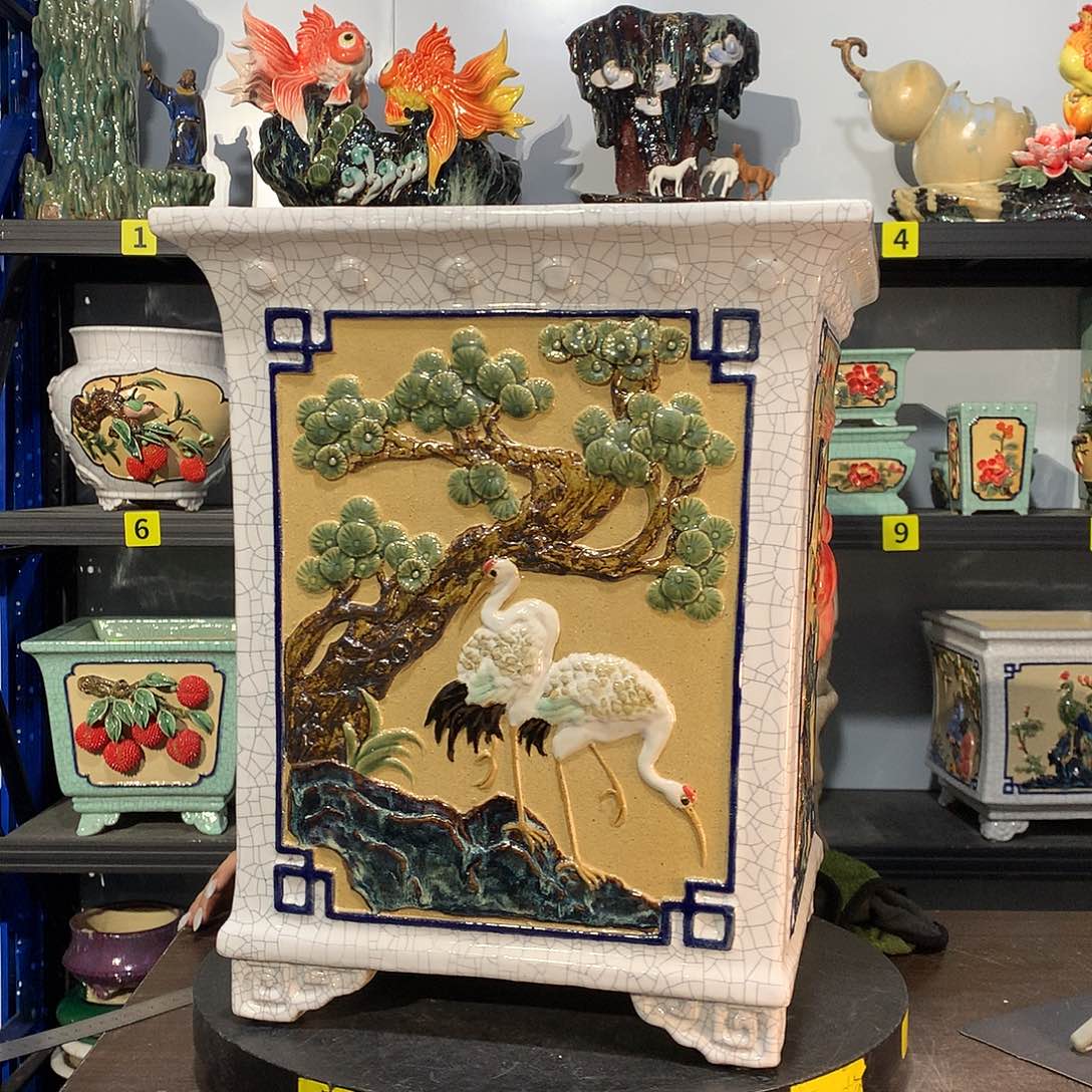 徽***郎高温烧制石湾盆花盆