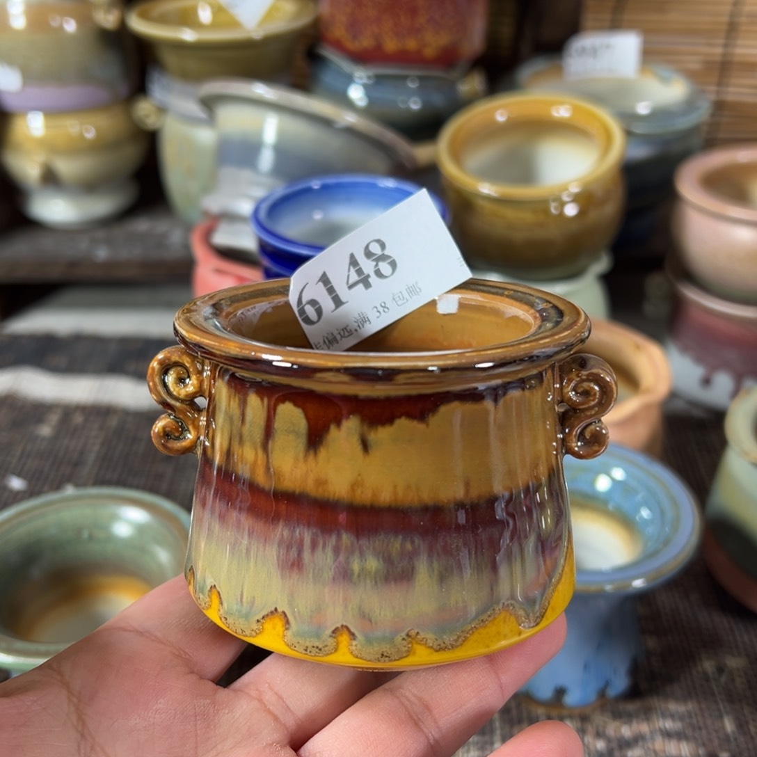 陶瓷景德镇手工花盆