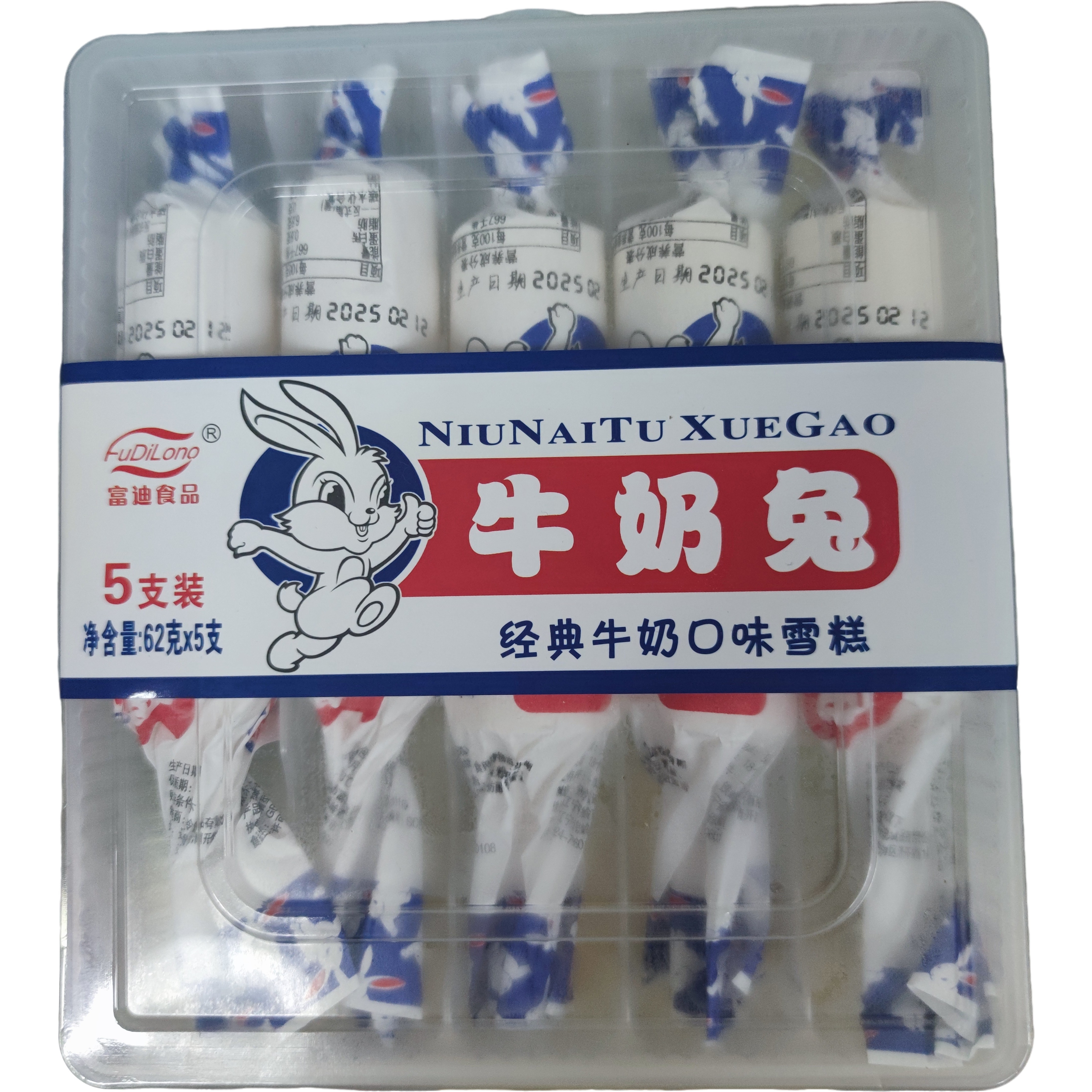 富迪牛奶兔牛奶口味5支装