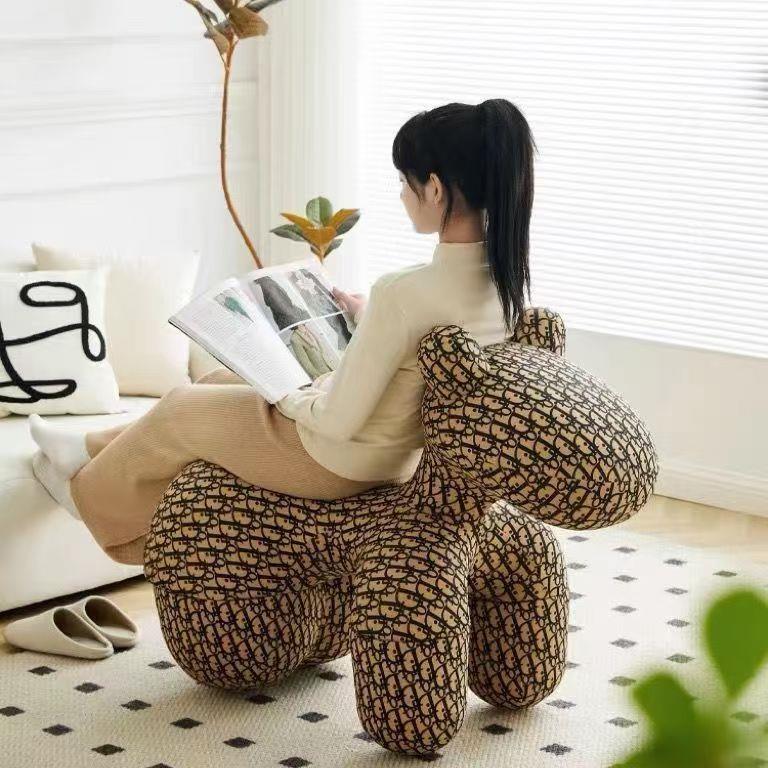 小马椅新创意网红客厅沙发动物座椅休闲卡通小马椅儿童换鞋凳轻奢