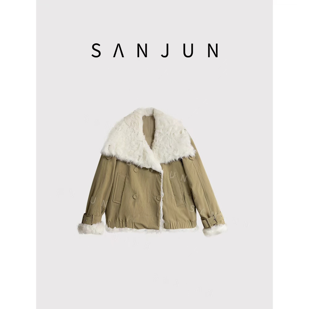 【云釉】短款鹅绒派克服工装夹克羽绒服外套 25082