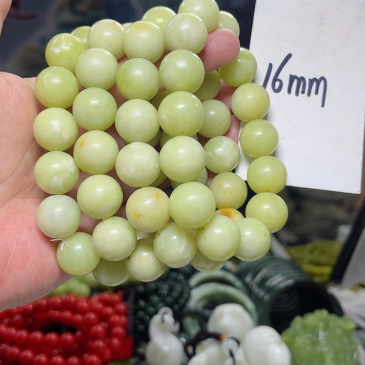 蛇纹石玉手串多样性发货未镶嵌