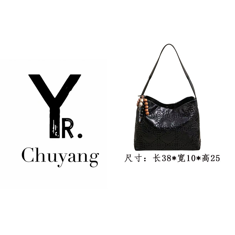 【初阳甄选】SK-92927-黑色可拆卸单肩斜挎包肩包托特包