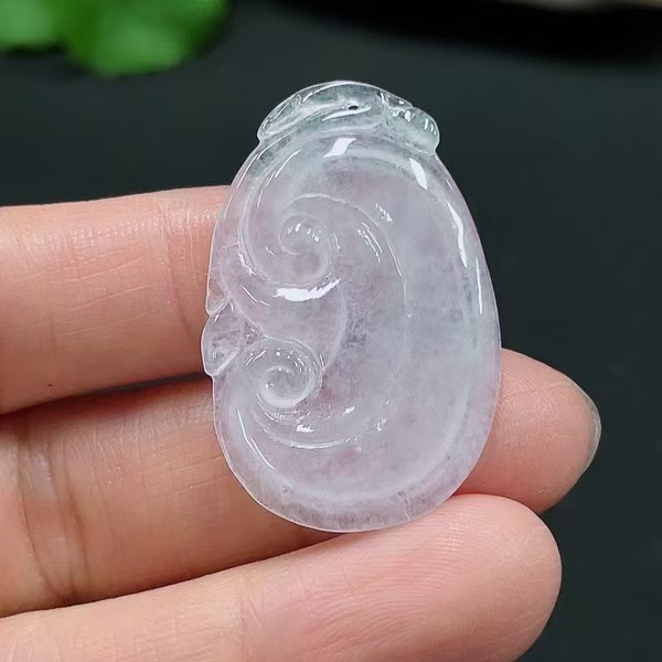 B63-天然A货翡翠-如意