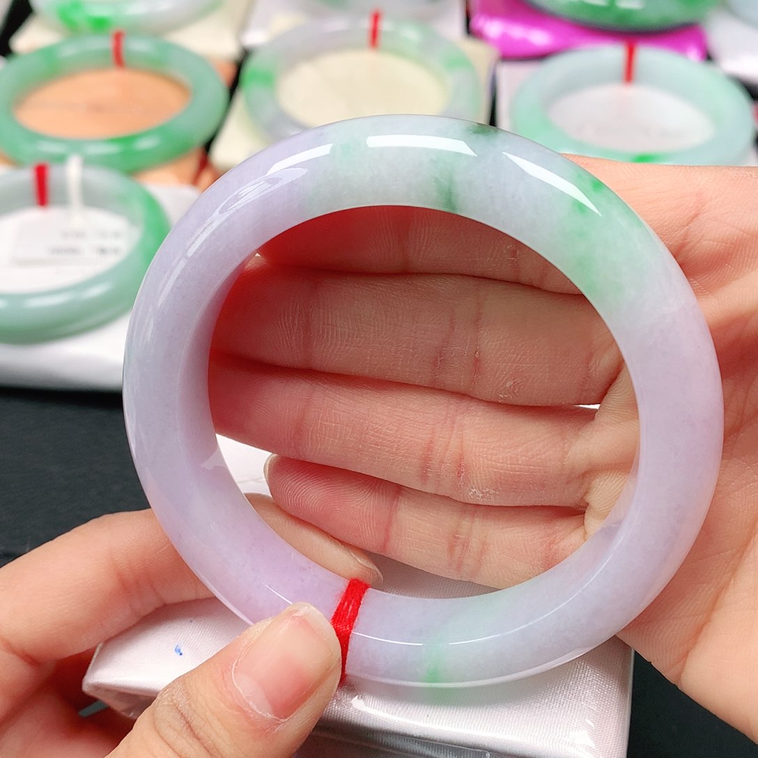 翡翠手镯未镶嵌天然翡翠手镯58