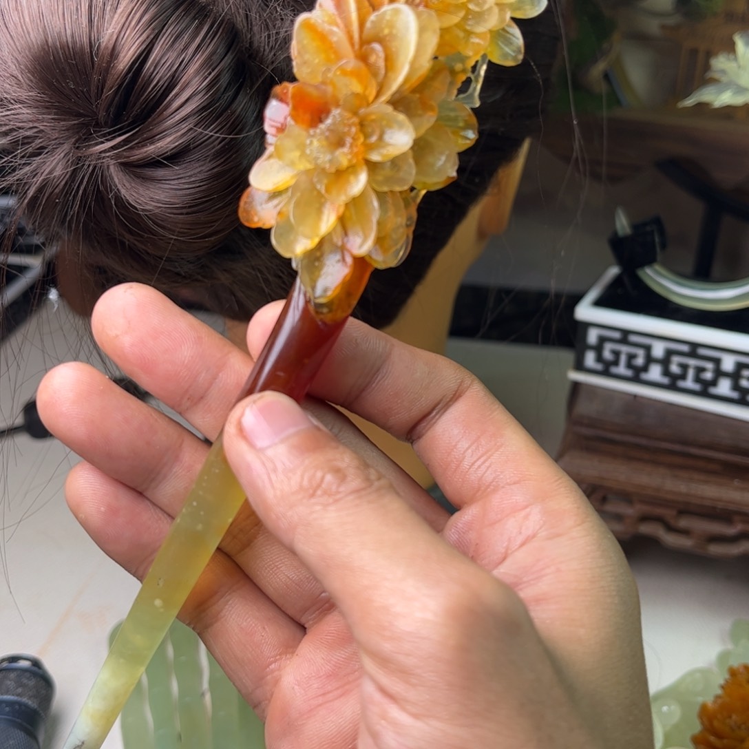 *****蛇纹石玉未镶嵌发饰