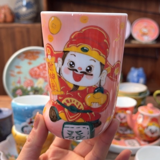 瓶景德镇釉下手绘陶瓷