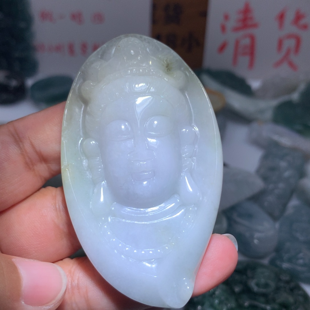 翡翠未镶嵌颈饰保真天然A货翡翠