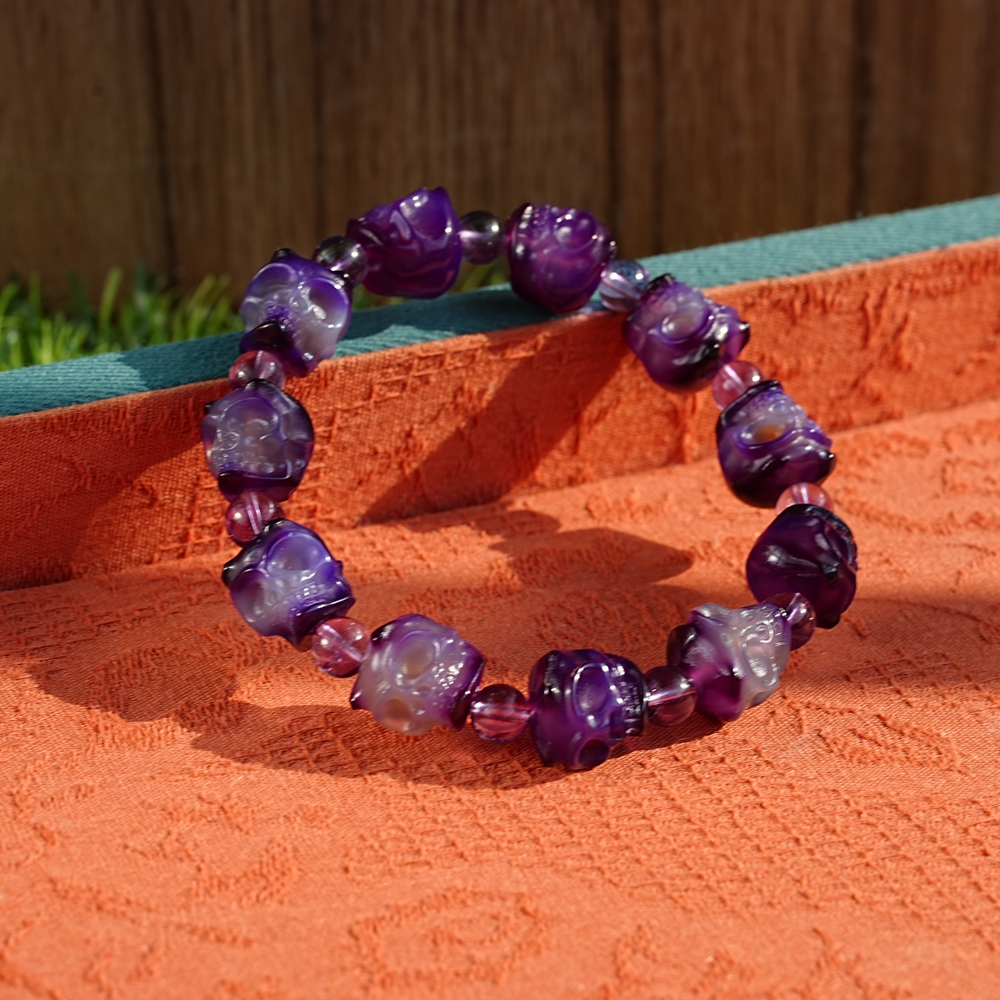 【紫气龙鳞尸尸阵】手工精雕尸尸手串手链 S060多样性发一