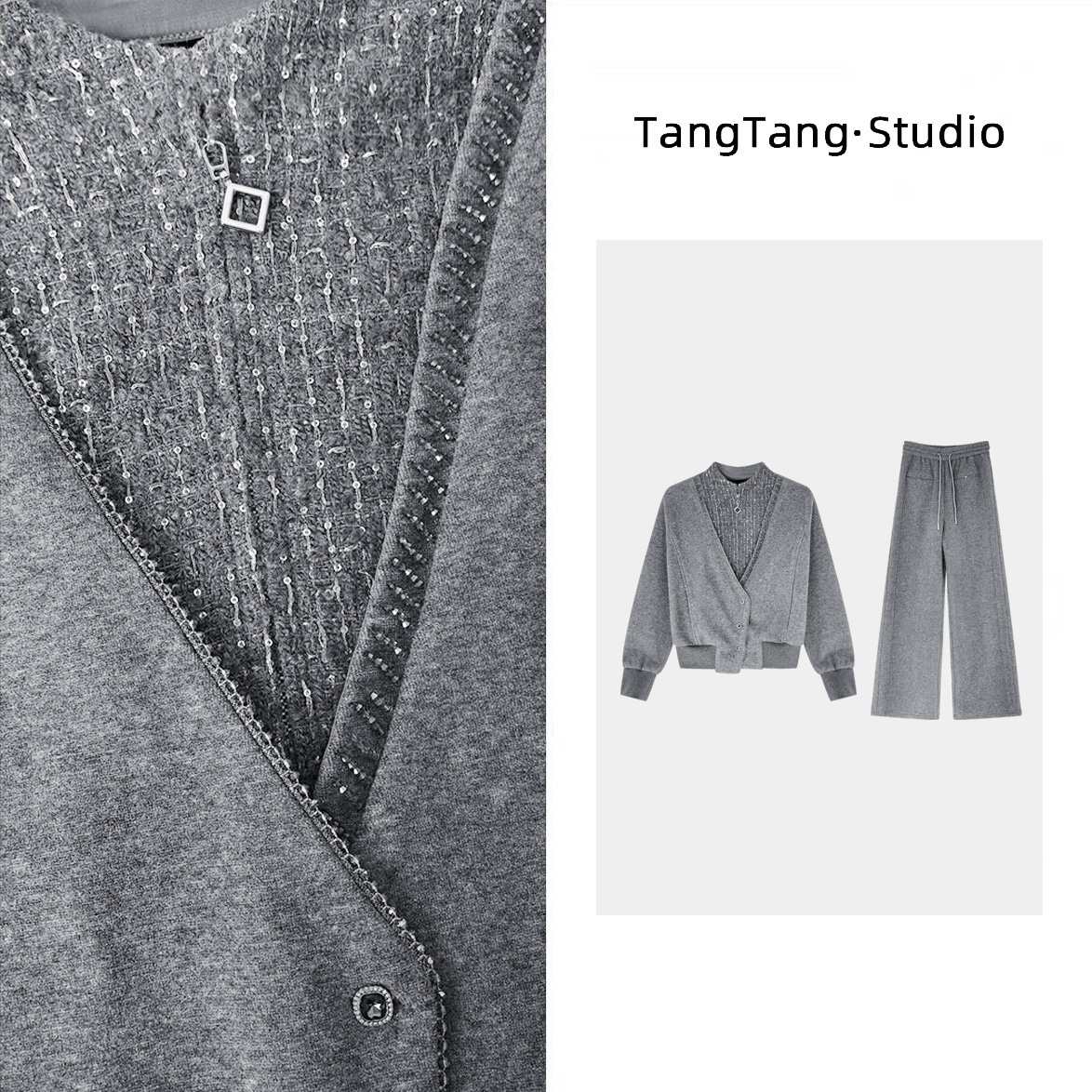 【TangTang·Studio】极简主义套装百搭时尚气质休闲套装-2512632