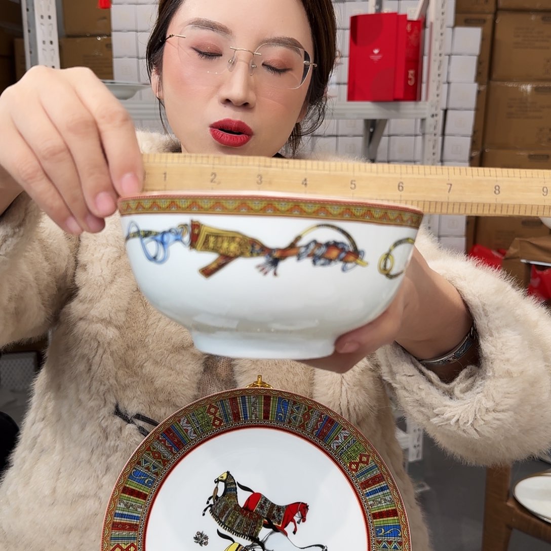 骨瓷高骨6英寸饭碗15cm2个外贸骨瓷