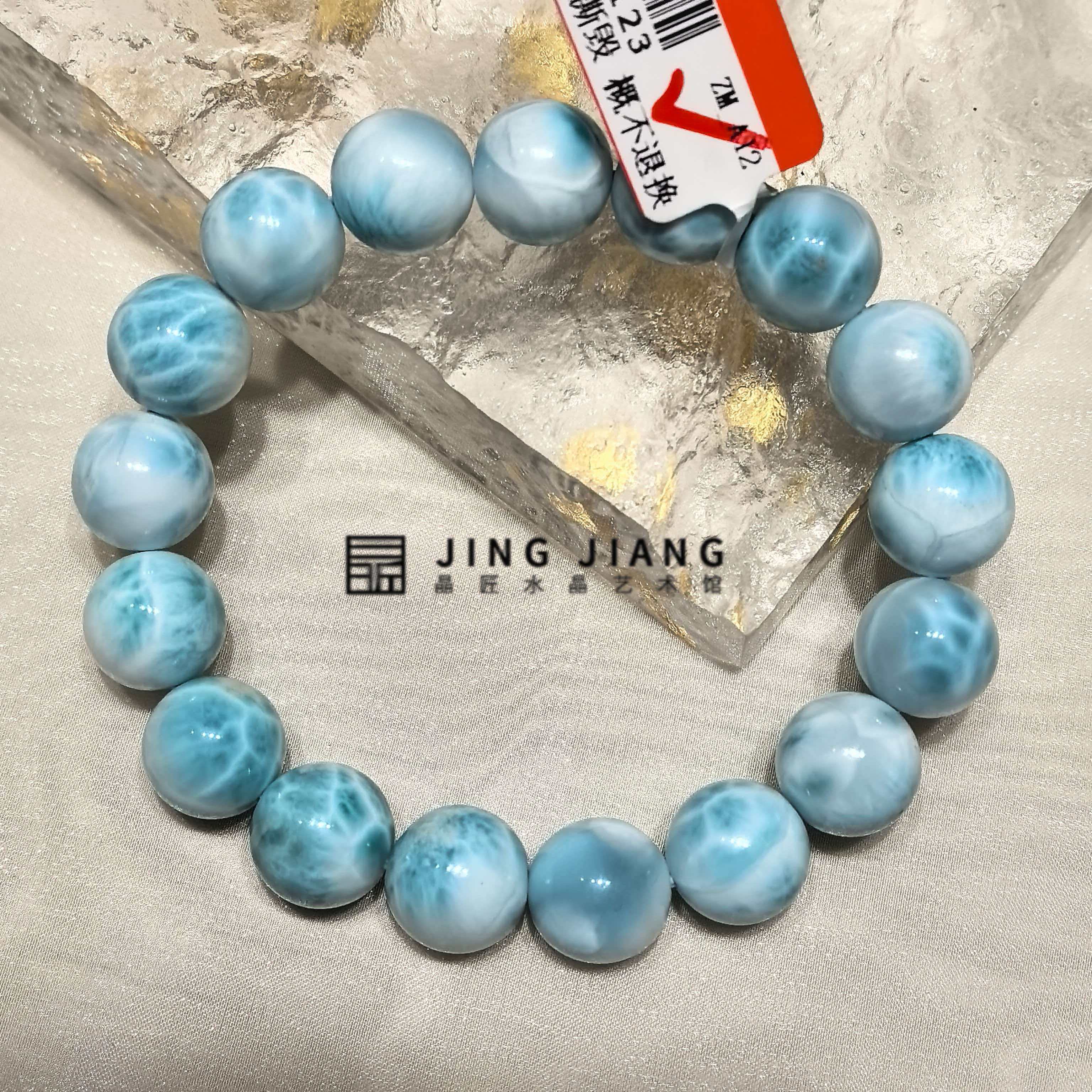 晶匠天然海纹石手串12m+ 编号H-M38123