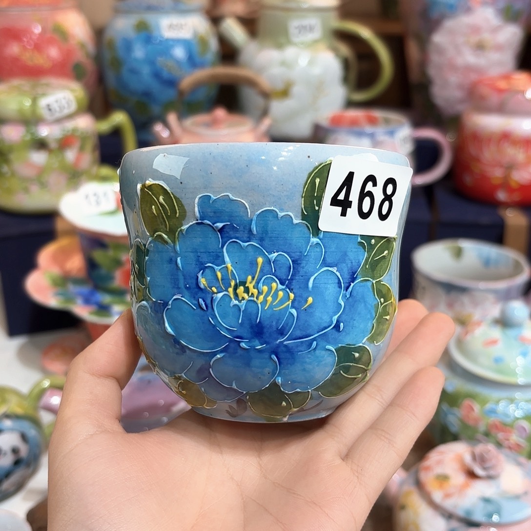 景德镇手绘高温釉下彩陶瓷茶具